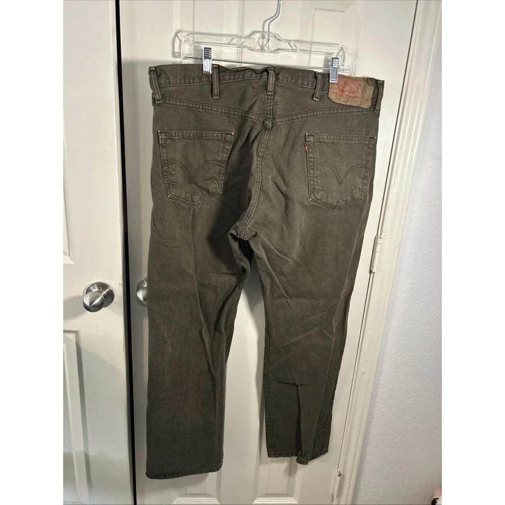 Vintage Levis 501 Jeans‎ Mens 40x30 Green Denim Button Fly Made in USA